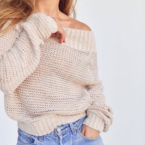 OFF THE SHOULDER SWEATER